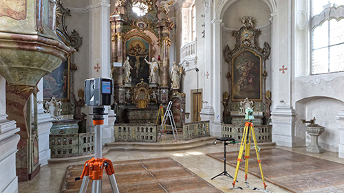 Vermessung in einer Kirche